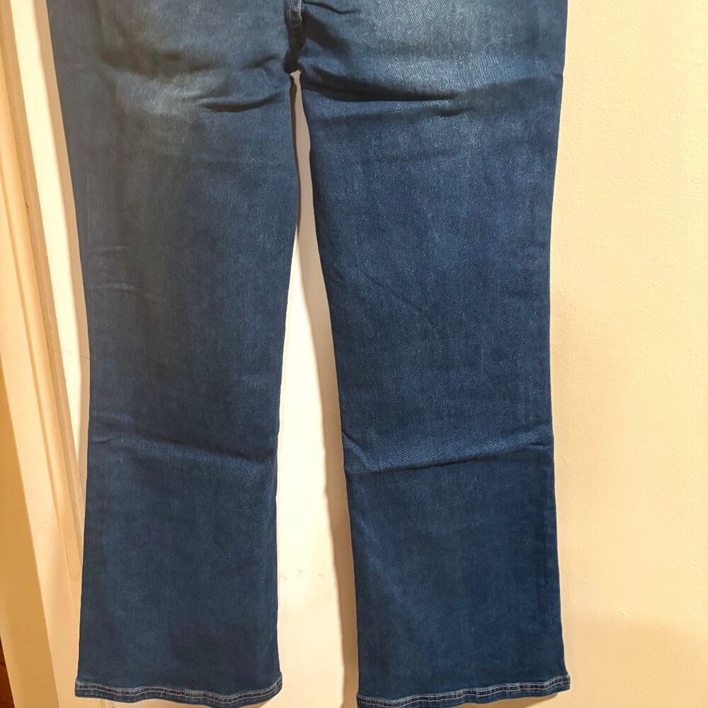 Nicole miller New York Women Nomad Super High Rise Flare Jeans Sz 14/ Blue - Picture 4 of 12